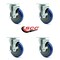 Service Caster Avantco HPCASTWB Swivel Caster Locking Replacement Set AVA-SCC-20S514-PPUB-BLUE-TLB-TP2-4 - alternate 4